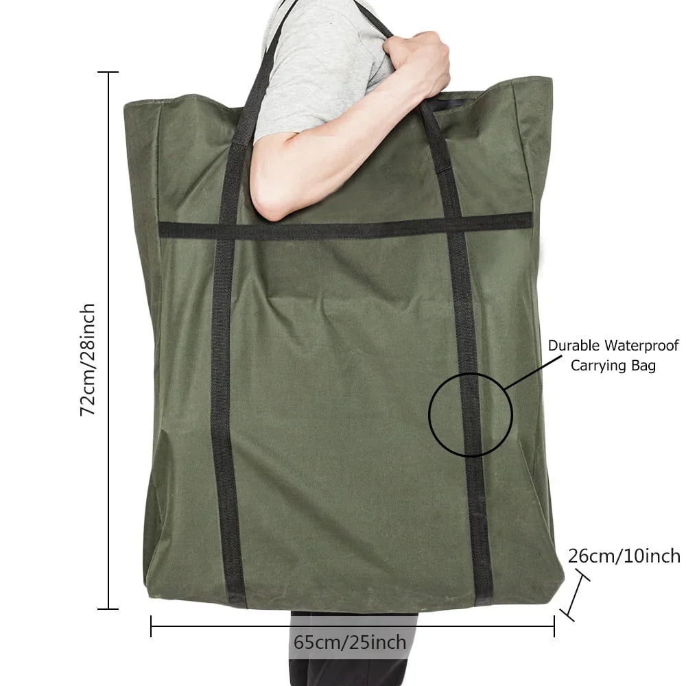 Nouveauté 2026 – Chaise de pêche surdimensionnée VINGLI avec repose-pieds, supporte jusqu'à 200 kg, dossier inclinable à 160°, noir et vert armée