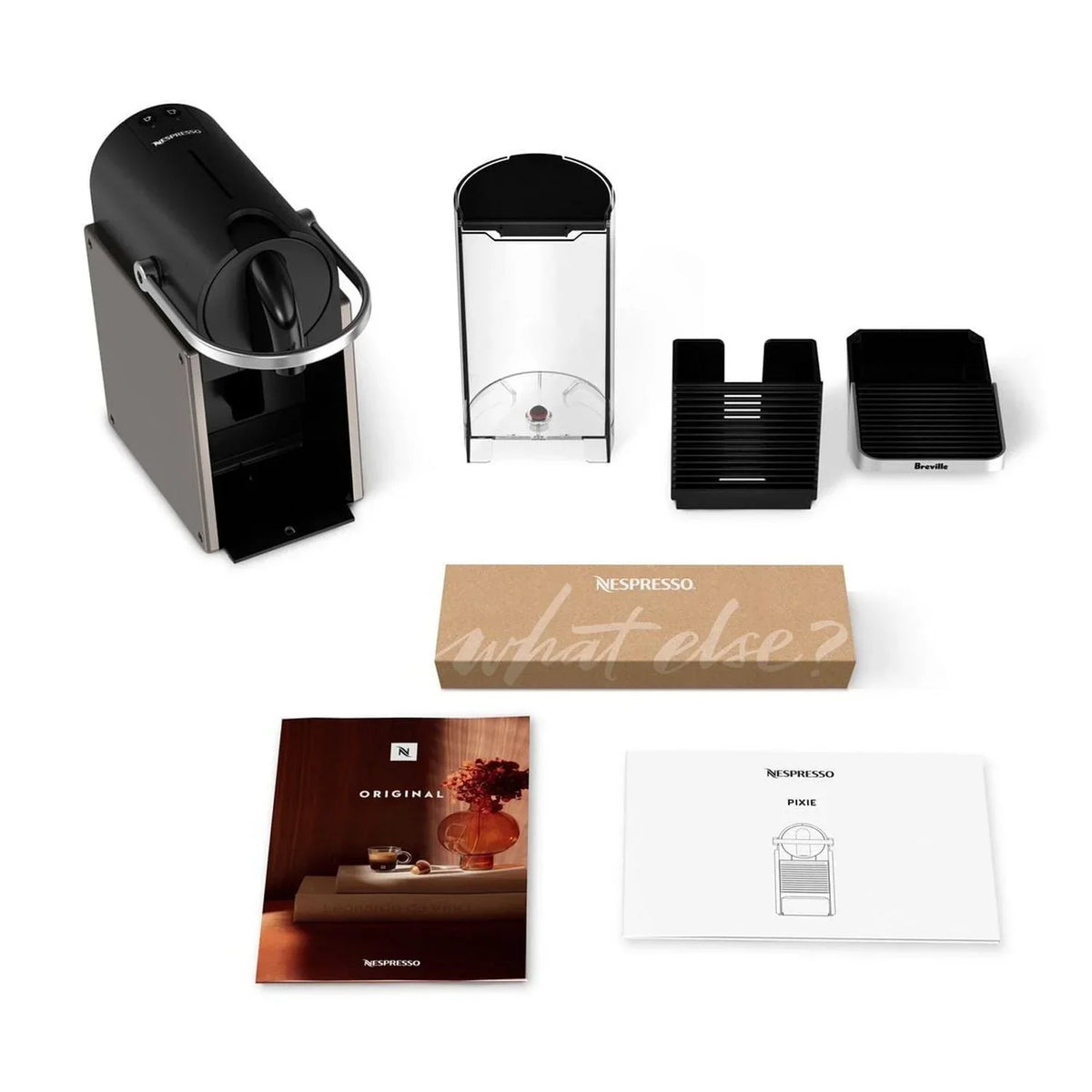 Nouveauté 2026 – Machine à expresso Nespresso Pixie par Breville, Titan - BEC440TTN