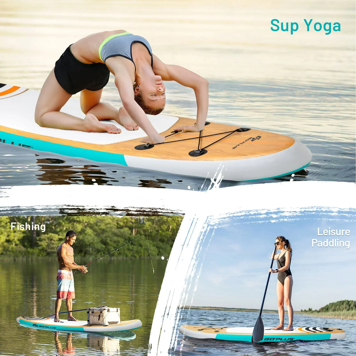Nouveauté 2026 – Planche de paddle gonflable Goplus 11' (3,35 m) avec sac et pompe en aluminium
