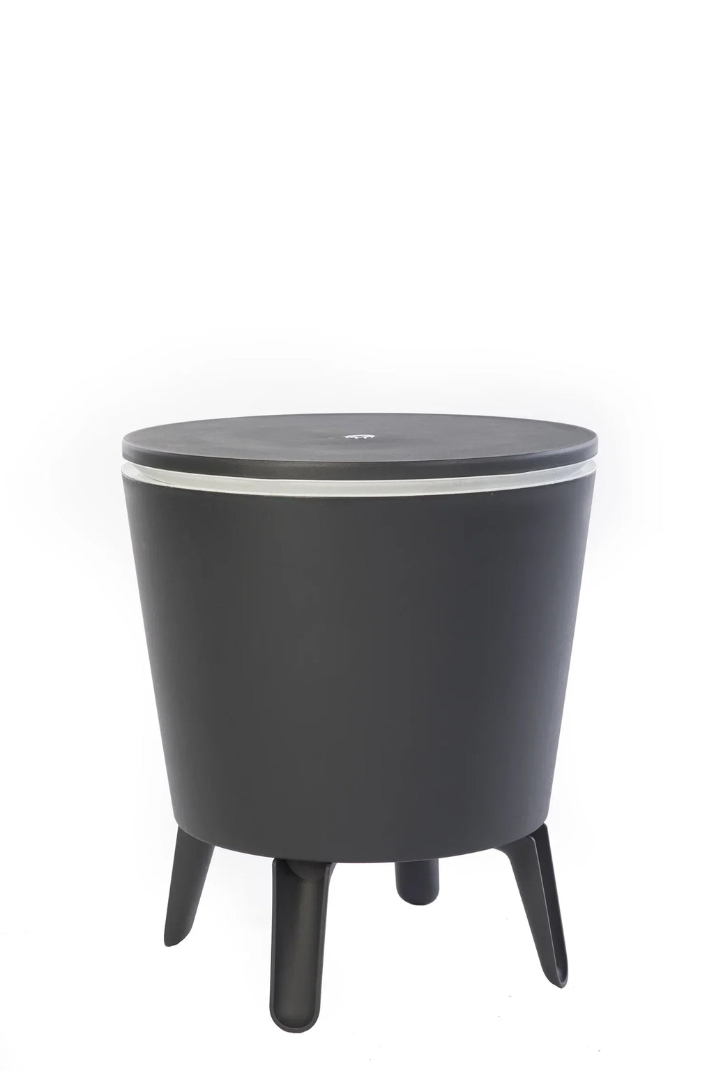 Nouveauté 2026 – Table d'appoint et bar isotherme Keter Pacific Cool Bar 2 en 1 de 28 litres (7,5 gallons), résistante aux intempéries, en résine durable, aspect rotin marron