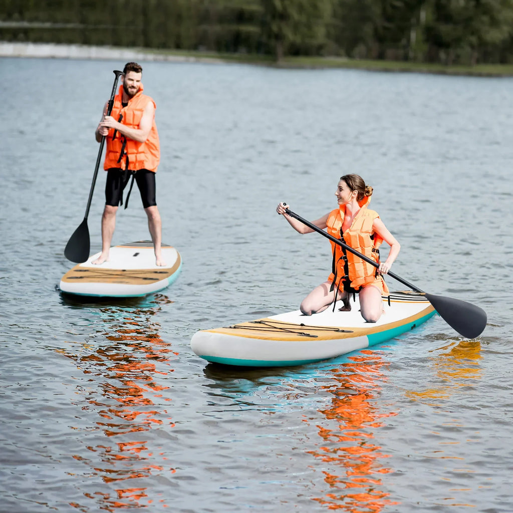 Nouveauté 2026 – Planche de paddle gonflable Goplus 11' (3,35 m) avec sac et pompe en aluminium
