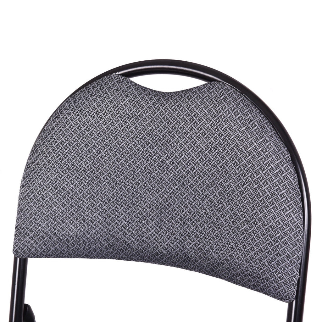 Nouveauté 2026 – Ensemble de 6 chaises pliantes Costway , assise rembourrée et revêtement en tissu, structure en métal, beige, pour la maison ou le bureau