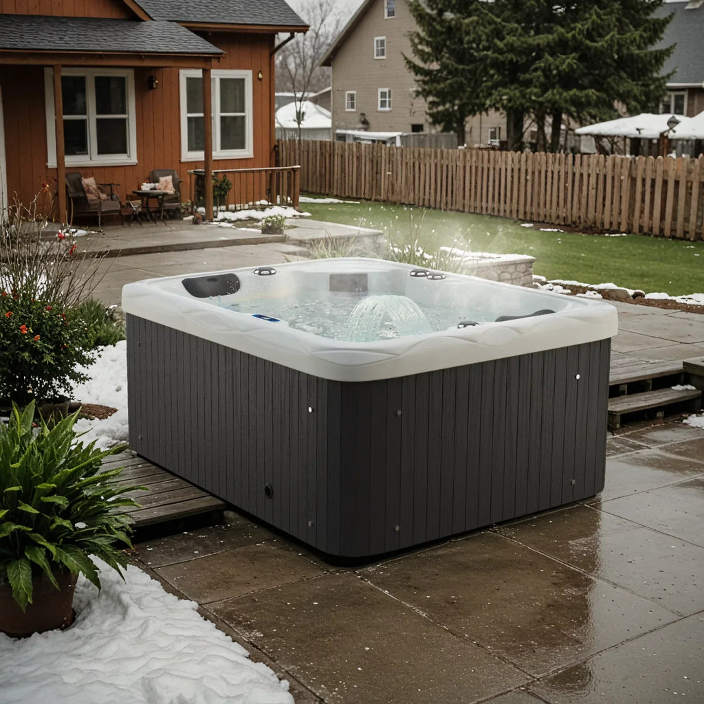 Nouveauté 2026 – Spa extérieur Patiowell 2 places , 41 jets de massage, éclairage LED, système de purification d'eau intégré, 900 L, noir