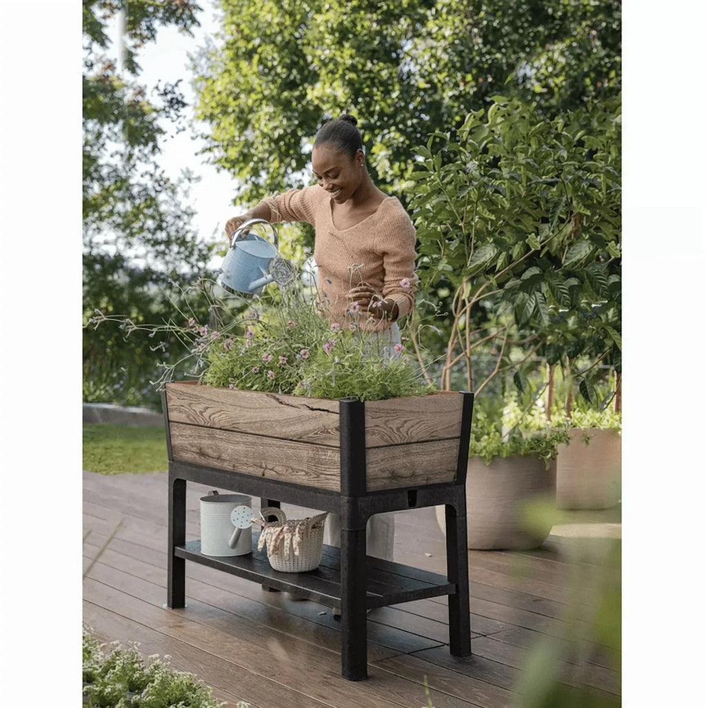 Nouveauté 2026 – Lit de jardin surélevé en résine de 29 gallons de la collection Signature Keter