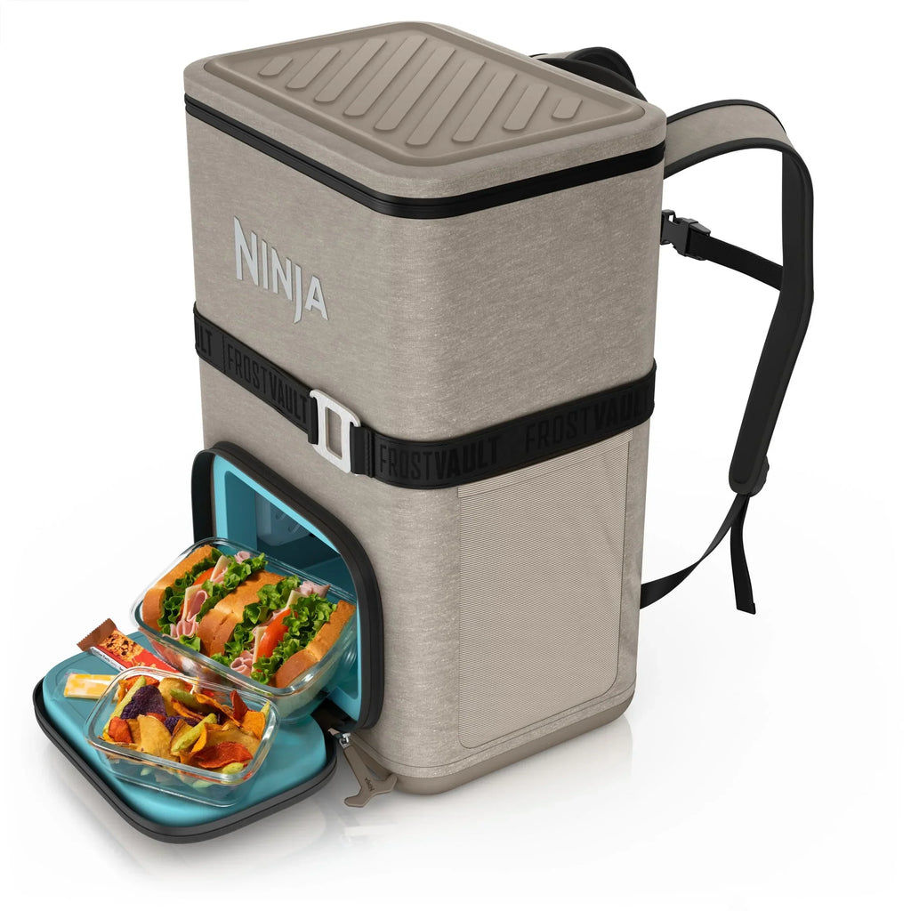 Nouveauté 2026 – Glacière souple Ninja Outdoor FrostVault Go 24 canettes avec zone froide et sèche, bleu bord de lac - FF124NV