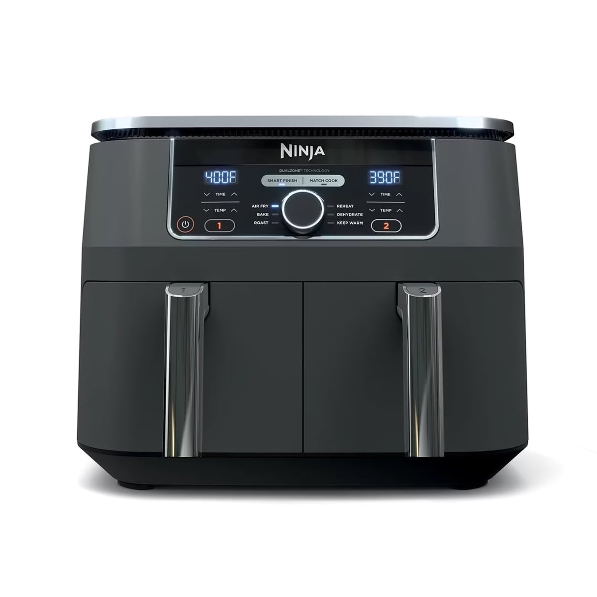 Nouveauté 2026 – Friteuse à air Ninja Foodi 8 pintes à 2 paniers , noire - Technologie DualZone, finition élégante