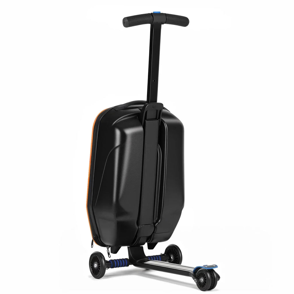 Nouveauté 2026 – Valise-trottinette Advwin pour enfants et adultes, valise rigide à roulettes pour enfants de 4 à 15 ans, multifonctionnelle, légère et pliable, avec roulettes, rose