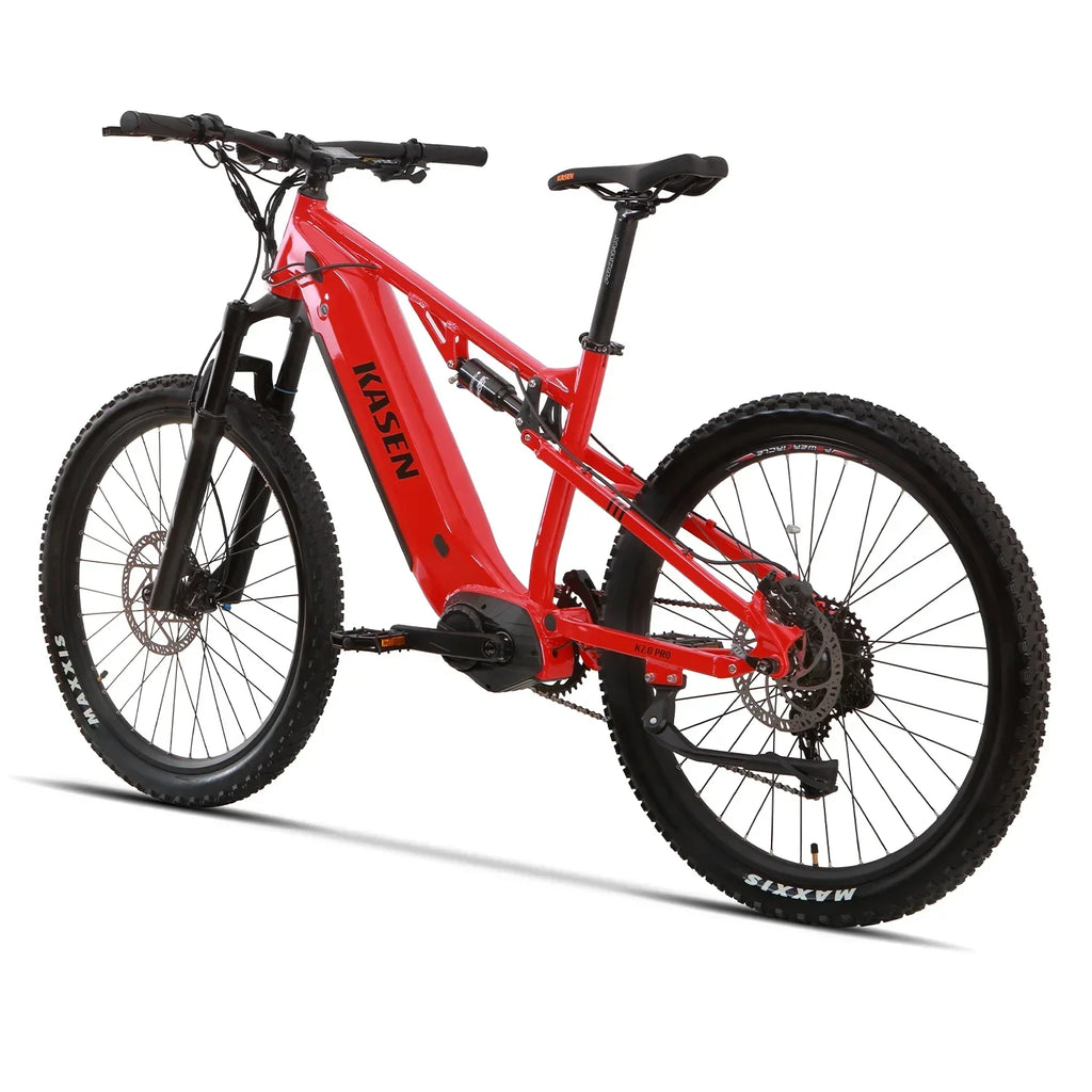 Nouveauté 2026 – VTT électrique Kasen , moteur central 500 W 48 V 15 Ah, suspension intégrale, accélérateur et assistance au pédalage