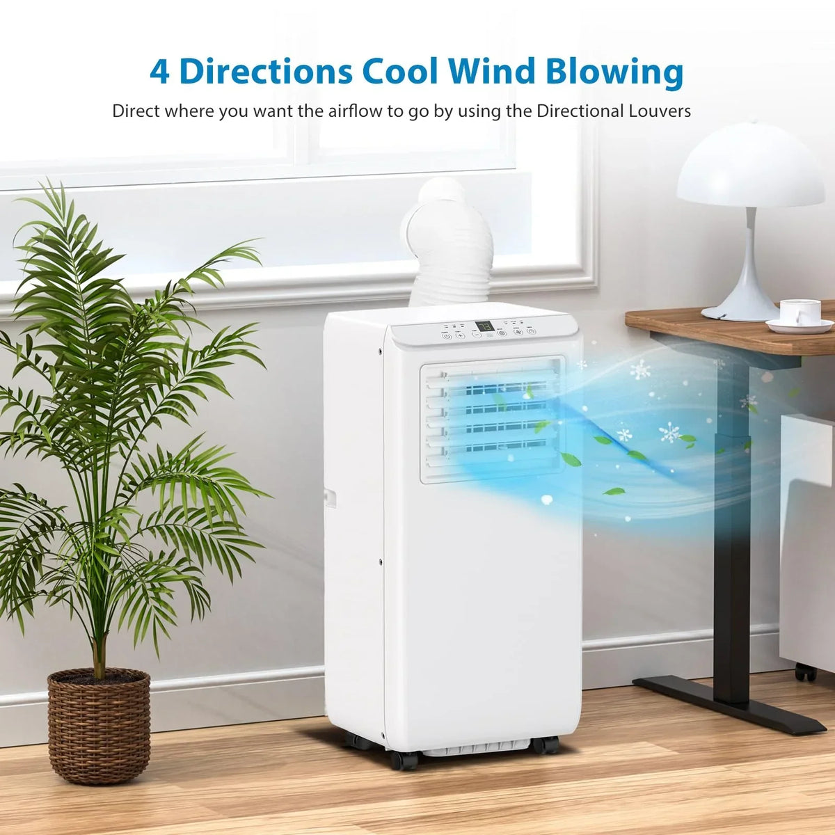 Nouveauté 2026 – Climatiseur portable TROPOW , 8 000 BTU, 3 en 1, rafraîchit jusqu'à 350 pi² (32,5 m²), unité intérieure sur pied avec déshumidificateur, kit fenêtre, blanc