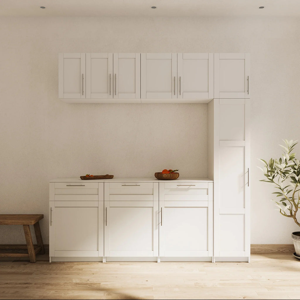 Nouveauté 2026 – Armoire de rangement haute Slim , meuble garde-manger avec portes et étagères, idéale pour les petits espaces (cuisine, salon, salle de bain