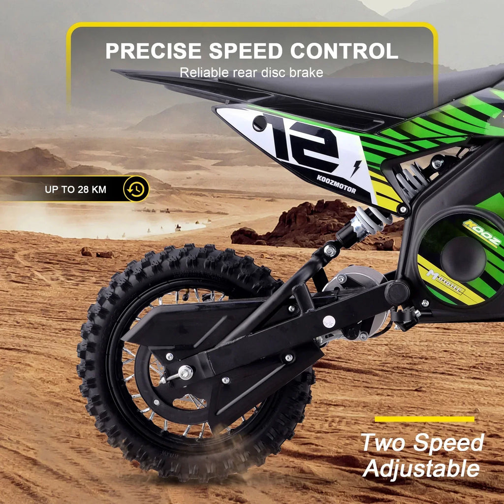 Nouveauté 2026 – Moto tout-terrain électrique MotoTec 36 V 1000 W (HP112E) bleue