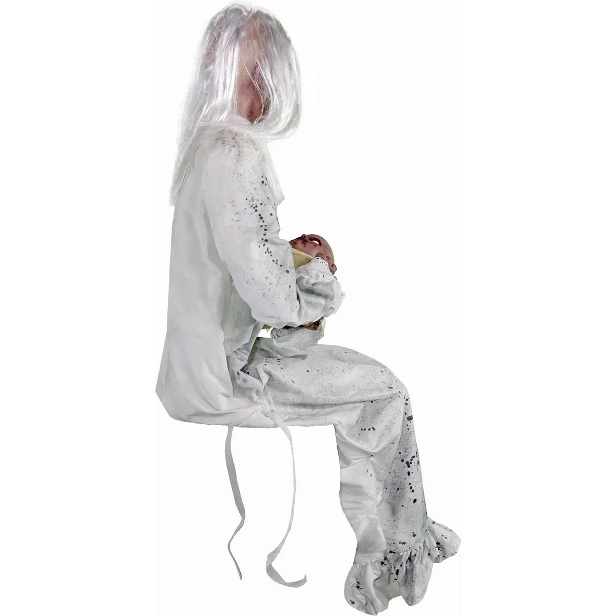 Nouveauté 2026 – Décoration d'Halloween Tekky Haunted Hill Farm : Mamie Gravely animatronique de 88 cm (2,9 pi) avec sons activés par le mouvement, HHGRVLYGRNY-1FLSA