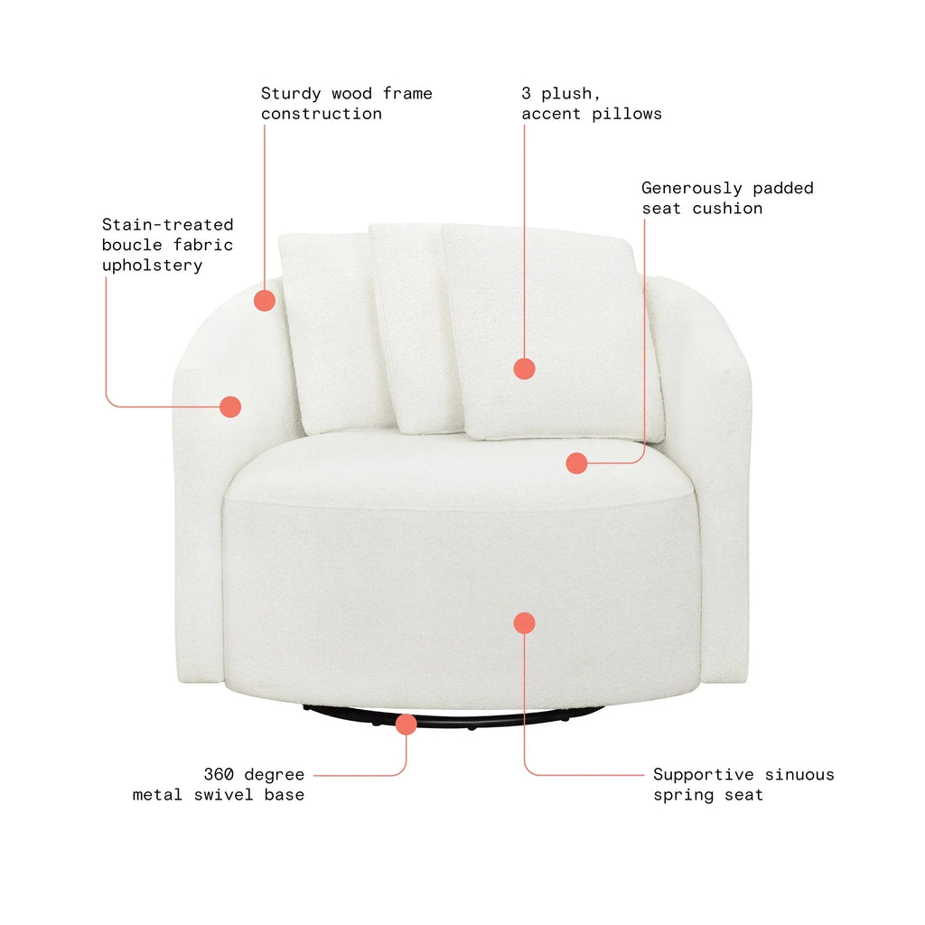 Nouveauté 2026 – Fauteuil d'appoint Beautiful Drew de Drew Barrymore (édition ), coloris crème bouclé