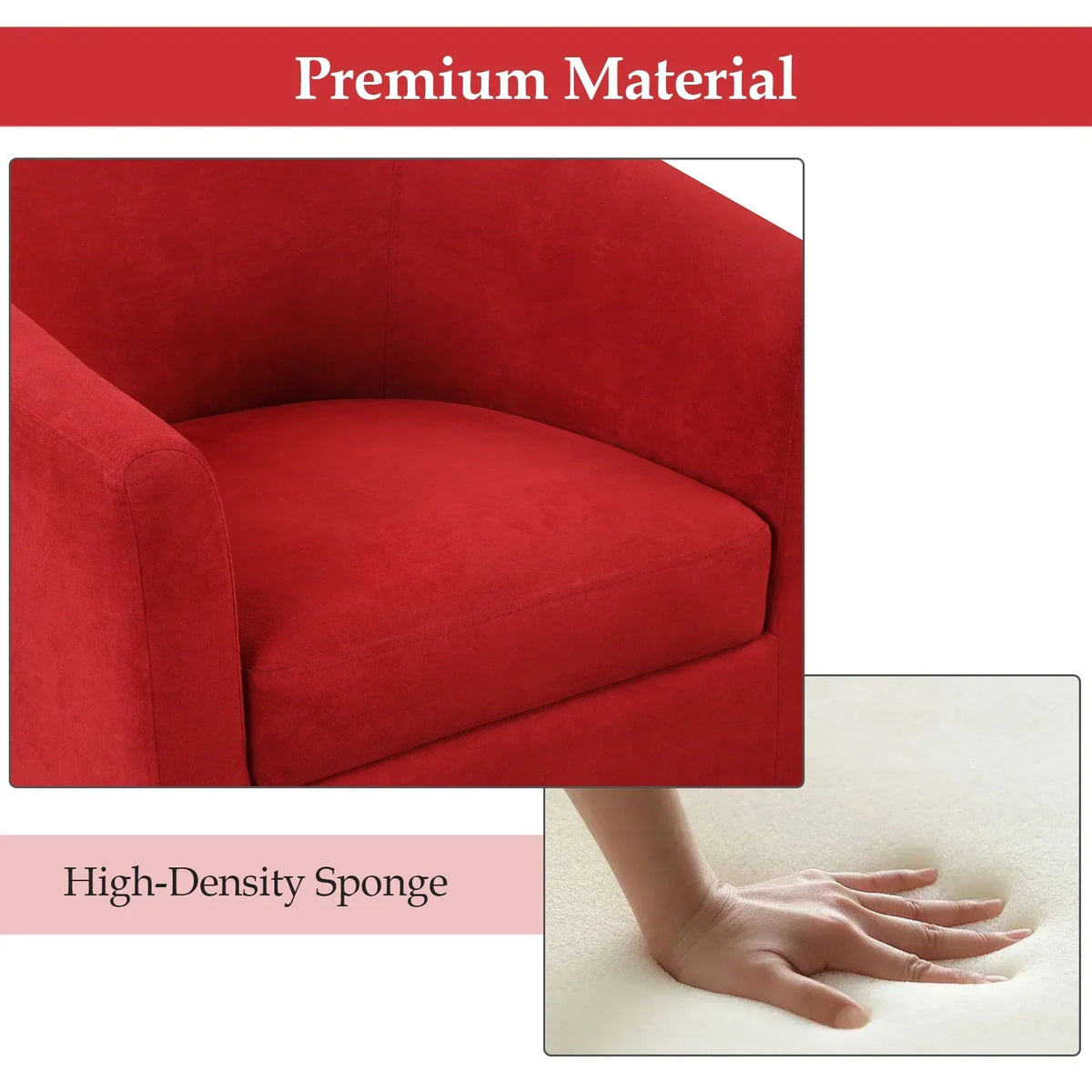 Nouveauté 2026 – Fauteuil d'appoint en velours beige Bonzy Home avec repose-pieds pour salon