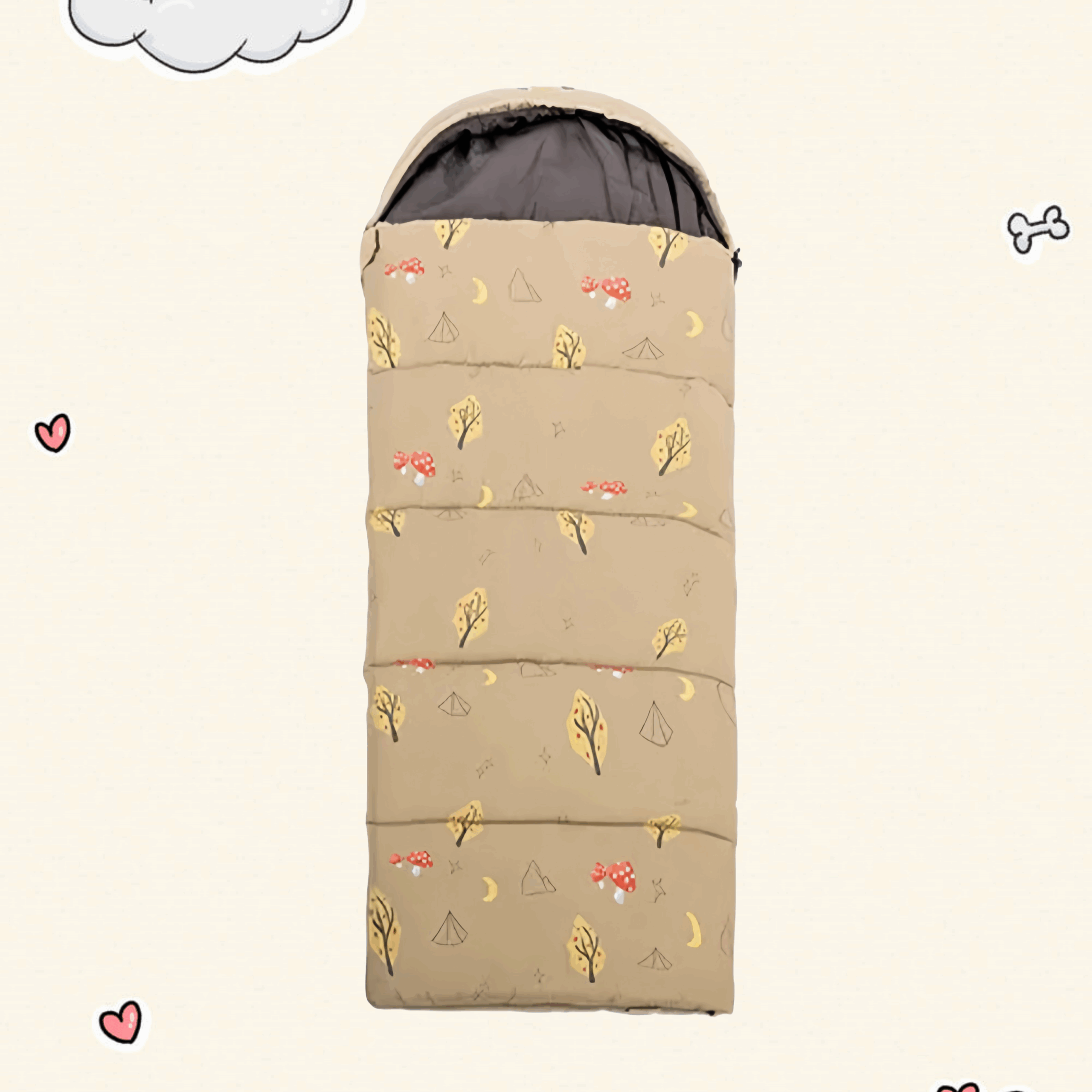 Light Mocha Kids Sleeping Bag