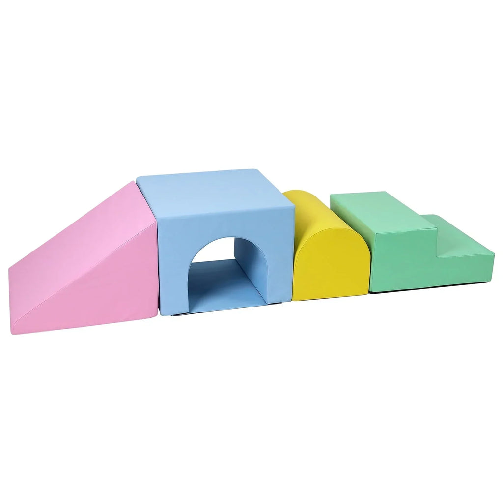 Nouveauté 2026 – Ensemble d'escalade d'intérieur Soft , blocs d'escalade en mousse pour tout-petits, jeu d'escalade et de glisse, 4 pièces