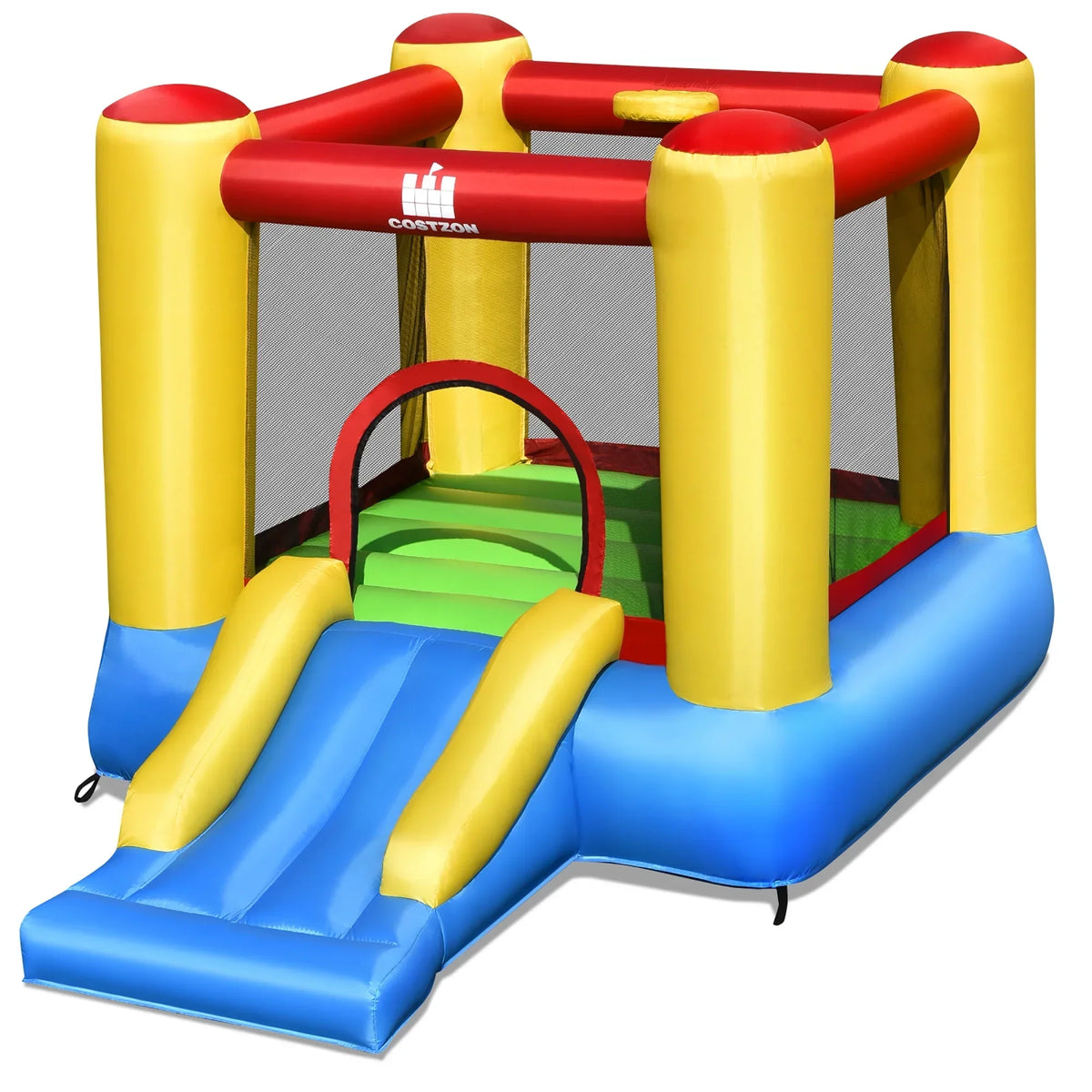 Nouveauté 2026 – Château gonflable Costway pour enfants avec toboggan et souffleur de 480 W