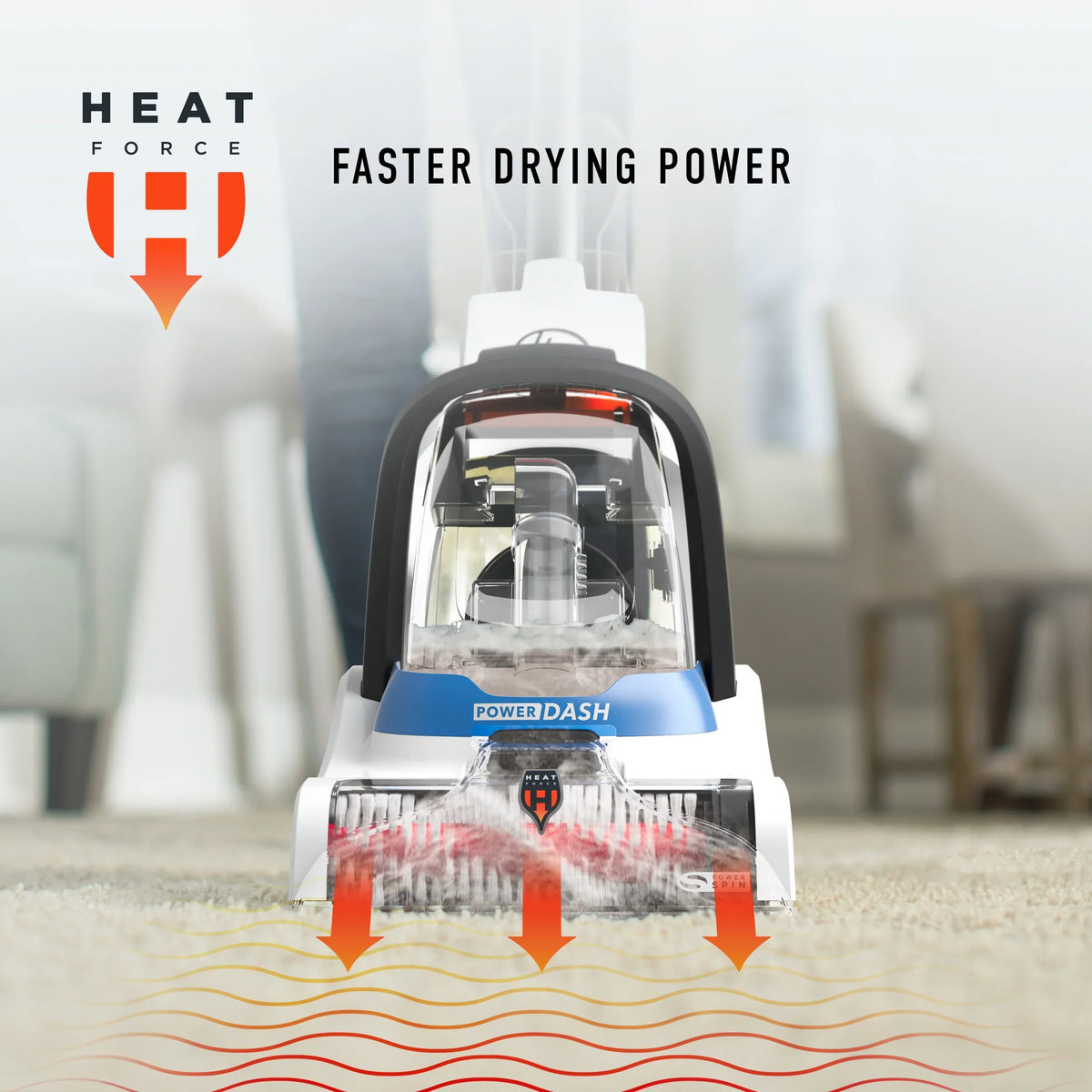 Nouveauté 2026 – Hoover PowerDash Pet, nettoyeur de tapis et moquettes, compact et léger, idéal pour les petits espaces, FH50710CN