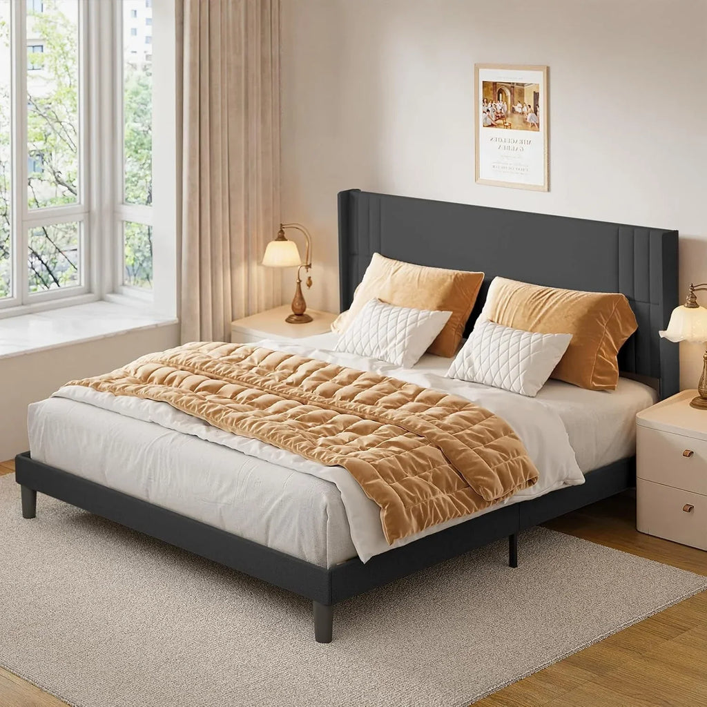 Nouveauté 2026 – Ensemble de meubles de chambre à coucher Lofka King - Comprend un cadre de lit King, deux tables de chevet et deux commodes pour une décoration intérieure moderne