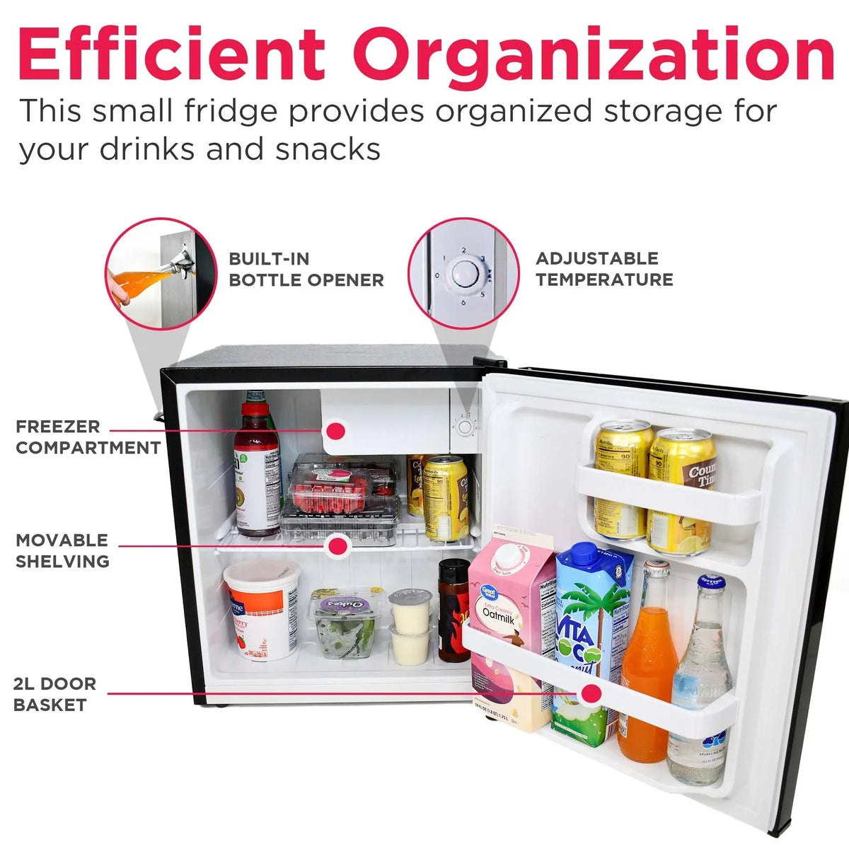 Nouveauté 2026 – Réfrigérateur Frigidaire , 1,6 pi³, style rétro compact, avec ouvre-bouteille latéral, couleur corail