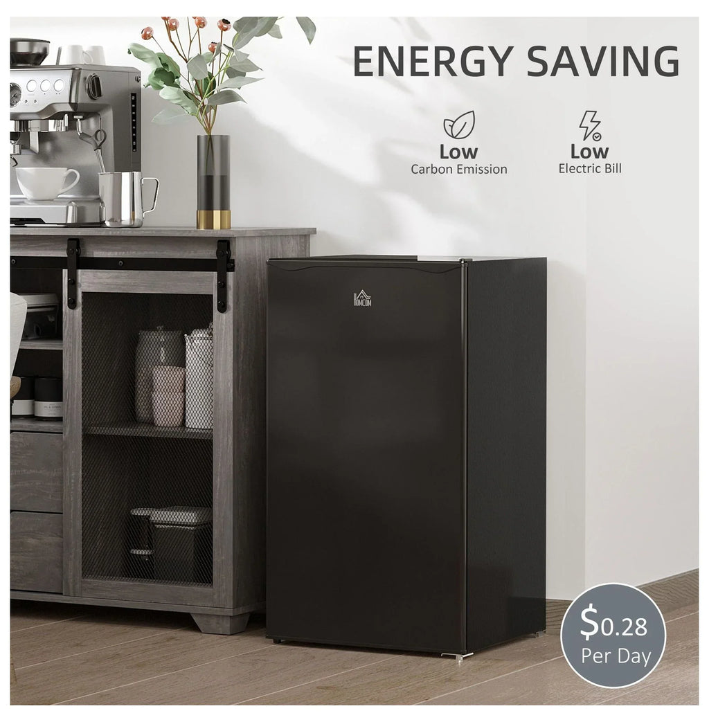 Nouveauté 2026 – Mini-réfrigérateur avec congélateur , réfrigérateur compact de 90 litres (3,2 pi³) pour chambre, dortoir, appartement - Thermostat réglable, porte réversible, noir