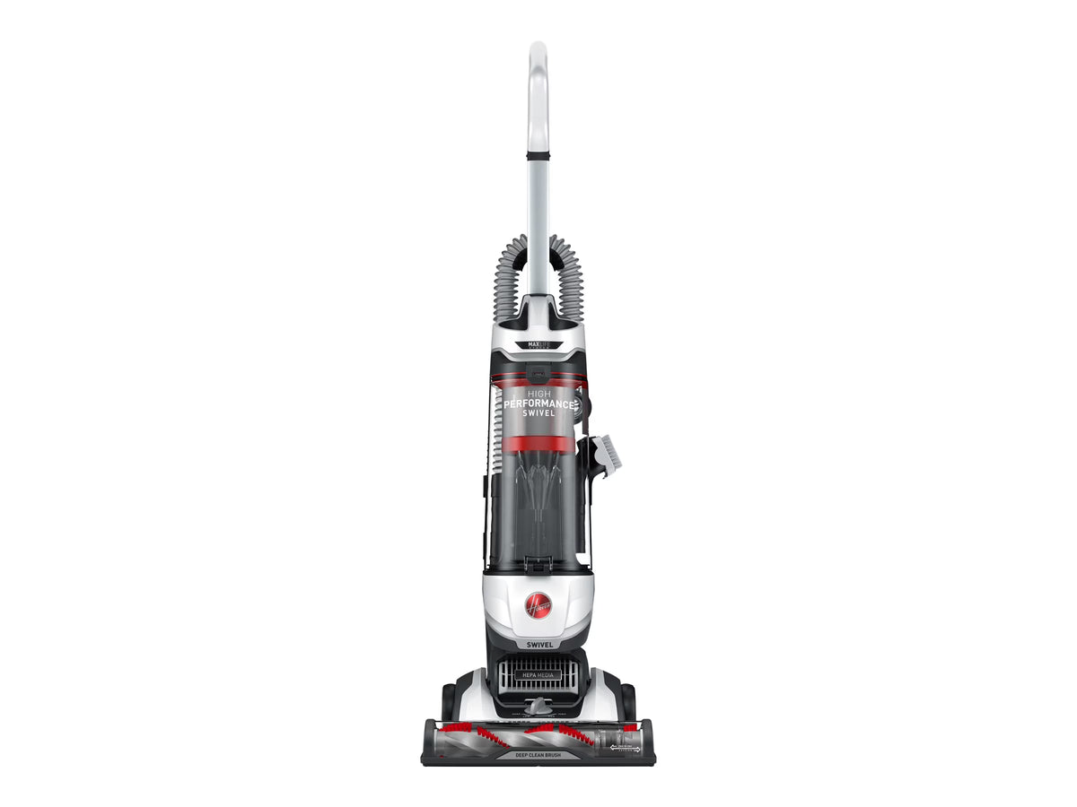 Nouveauté 2026 – Aspirateur vertical sans sac Hoover , haute performance, compatible avec les animaux domestiques, design pivotant, avec brosse à poussière, tube d'extension, filtre HEPA, suceur plat et outil pour tissus d'ameublement, 110 V, rouge/g