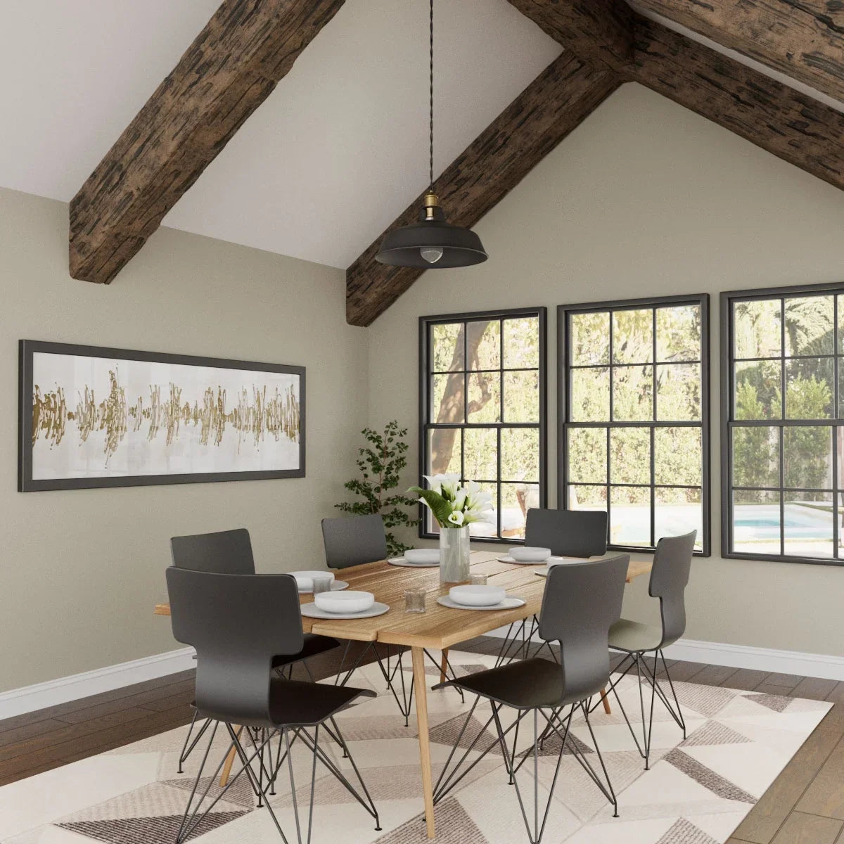 Nouveauté 2026 – Ekena Millwork 3 1/2 po L x 3 1/2 po H x 120 po P 3 côtés (poutre en U) Bois de récupération HeritageTimber Faux bois Poutre de plafond, Brun Kona