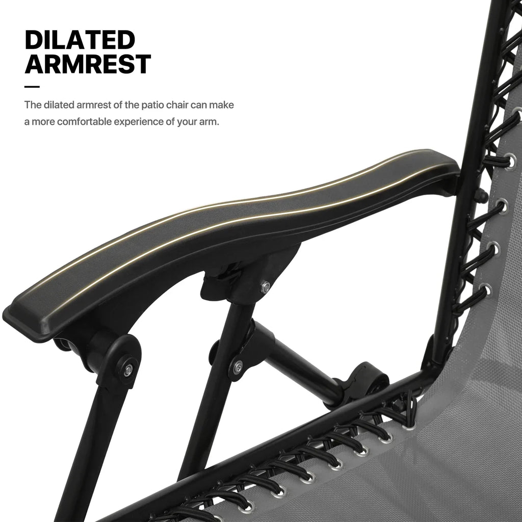 Nouveauté 2026 – Ensemble de 2 chaises MoNiBloom Zero Gravity , fauteuils de plage/terrasse pliables avec auvent et appui-tête, noirs