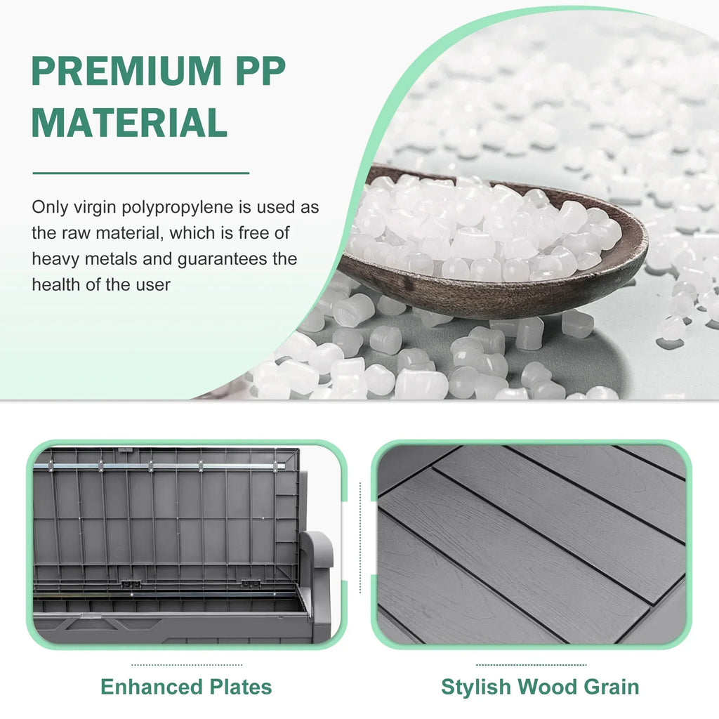 Nouveauté 2026 – Banc de rangement Homall de 80 gallons en plastique, fabriqué en résine durable et résistante aux intempéries, avec compartiment de rangement organisé de type Deckbox, pour patios et pelouses extérieures, noir
