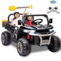 Nouveauté 2026 – Camion électrique Xuanlur 24V 2 places pour enfants , avec moteur 2x200W, benne basculante/pelle, pneus résistants, lumières LED, musique et télécommande, noir