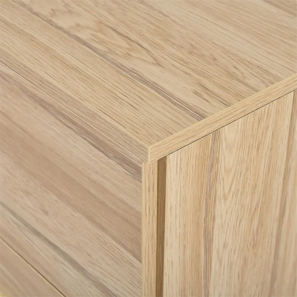 Nouveauté 2026 – Commode moderne Kadyn à 6 tiroirs, meuble en bois, commode pour chambre, meuble de rangement de cuisine avec tiroirs, commode (noire