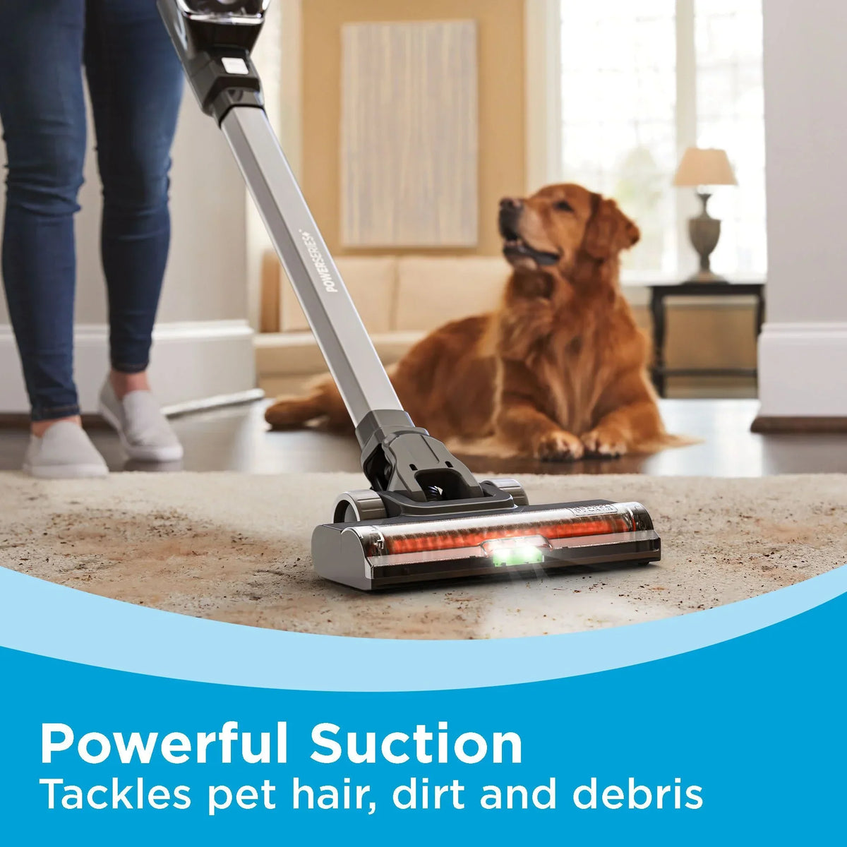 Nouveauté 2026 – Kit aspirateur balai sans fil BLACK+DECKER POWERSERIES+ 20V MAX* , pour moquettes et sols durs, convertible en aspirateur à main, autonomie de 44 minutes, pour le nettoyage quotidien, BHFEA18D1