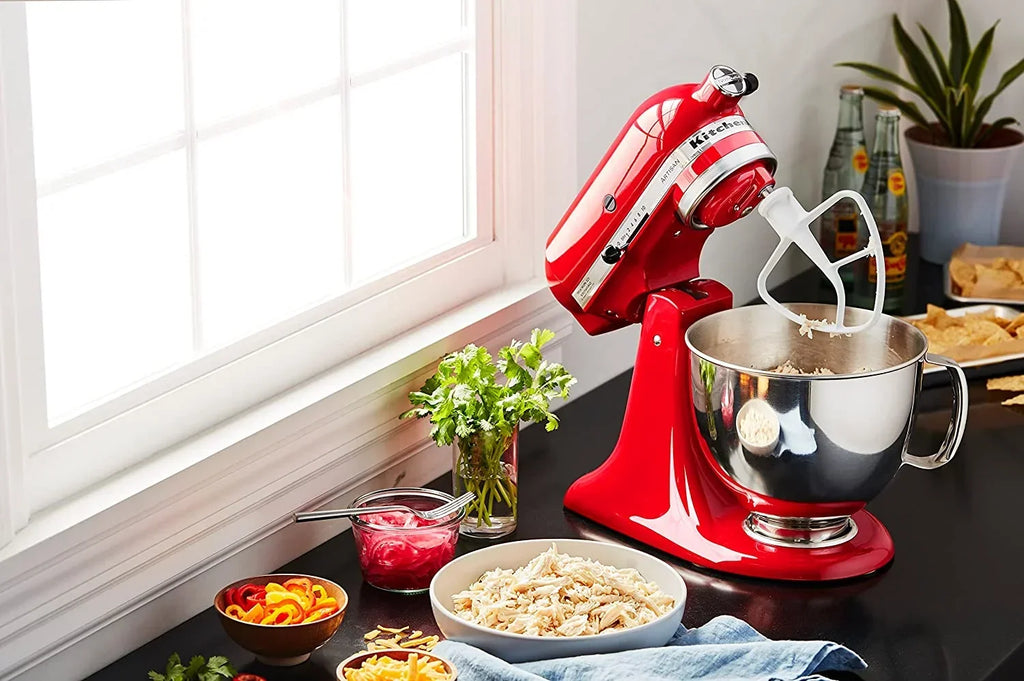 Nouveauté 2026 – Robot pâtissier KitchenAid Artisan Series , tête inclinable, 5 pintes, rouge passion, avec batteur plat, crochet pétrisseur et fouet