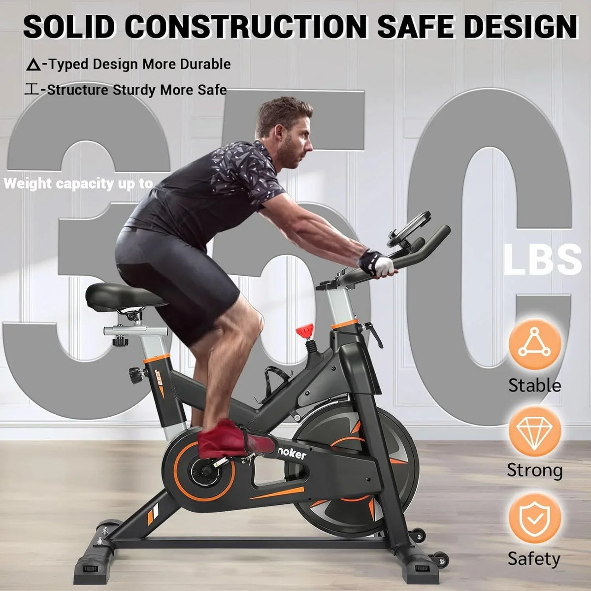 Nouveauté 2026 – Vélo d'exercice Wenoker , vélo stationnaire à résistance magnétique, vélo de cyclisme d'intérieur ultra-silencieux, avec porte-bouteille pour entraînement à domicile