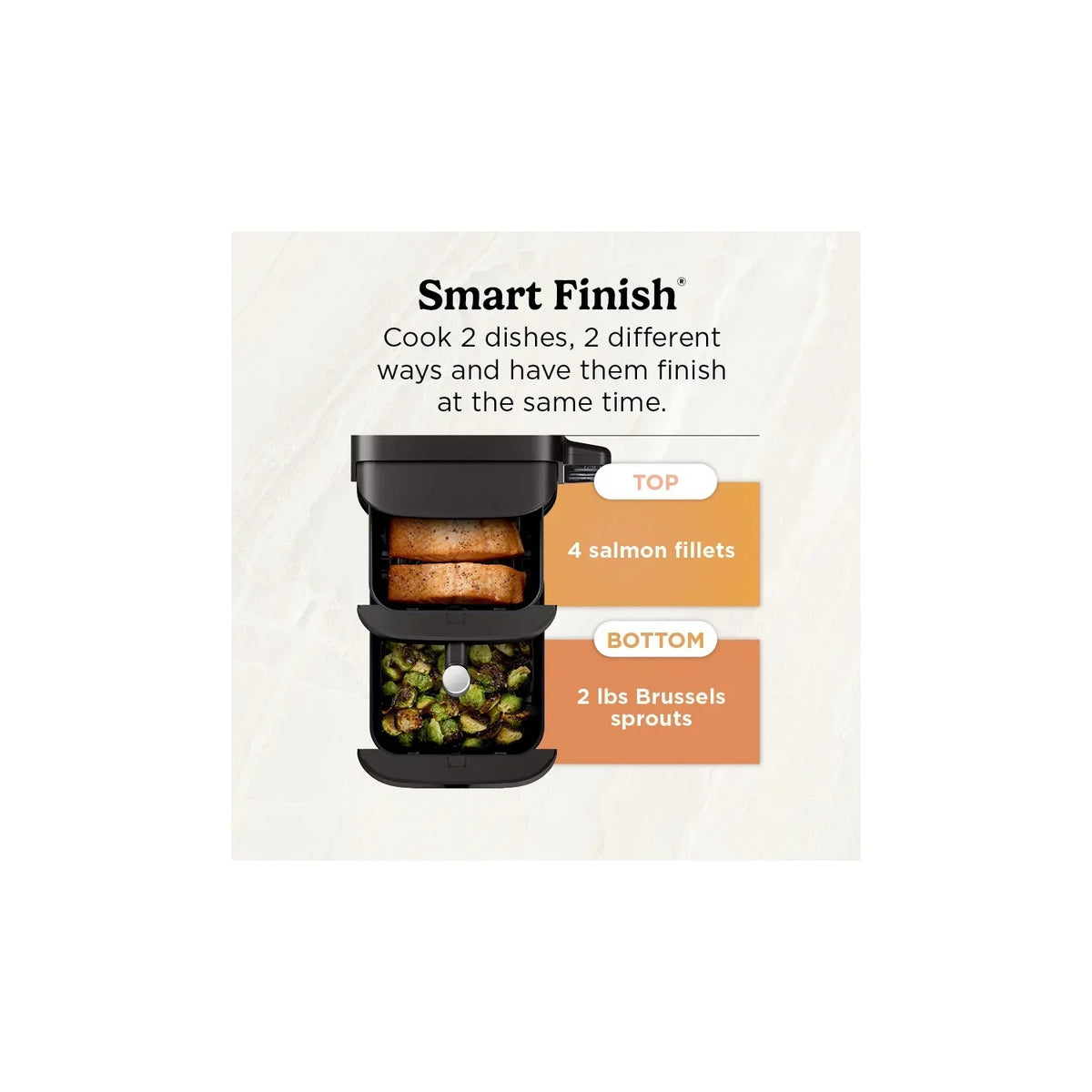 Nouveauté 2026 – Friteuse à air Ninja DoubleStack XL à 2 paniers, technologie DoubleStack permettant de cuire 4 aliments simultanément, conception compacte, 10 pintes, 4 en 1, Smart Finish & Match Cook, SL400