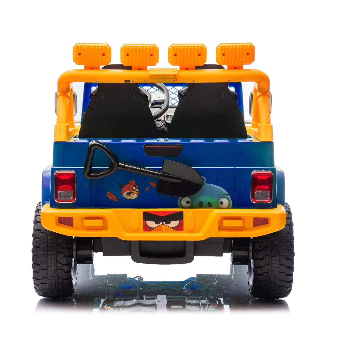 Nouveauté 2026 – Joyracer , véhicule électrique 24 volts pour enfants de 3 à 8 ans, sous licence Angry Birds, avec télécommande, pelle, Bluetooth, phares et roues motorisées. Convient aux enfants jusqu'à 60 kg (130 lbs). Couleur verte