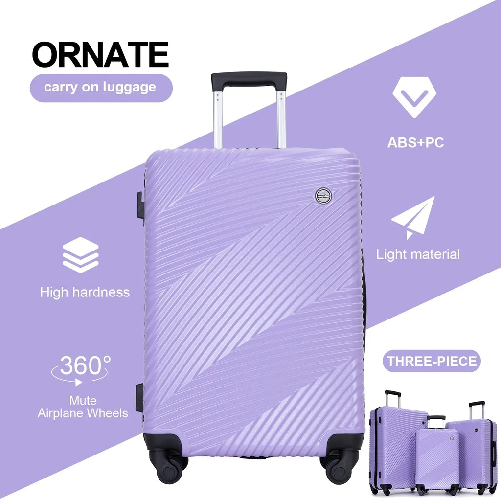 Nouveauté 2026 – Ensemble de 3 valises Tripcomp , valise rigide légère à roulettes multidirectionnelles 20 po, 24 po, 28 po (bleu