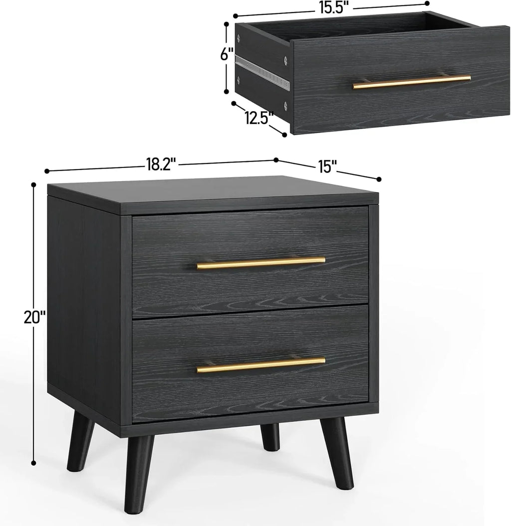 Nouveauté 2026 – Ensemble de meubles de chambre à coucher Lofka King - Comprend un cadre de lit King, deux tables de chevet et deux commodes pour une décoration intérieure moderne