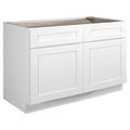 Nouveauté 2026 – Meuble bas de cuisine Design House Brookings , en bois, style Shaker, à 2 portes et 2 tiroirs (48 x 34,5 x 24 po), prêt à assembler, blanc Sherwin Williams