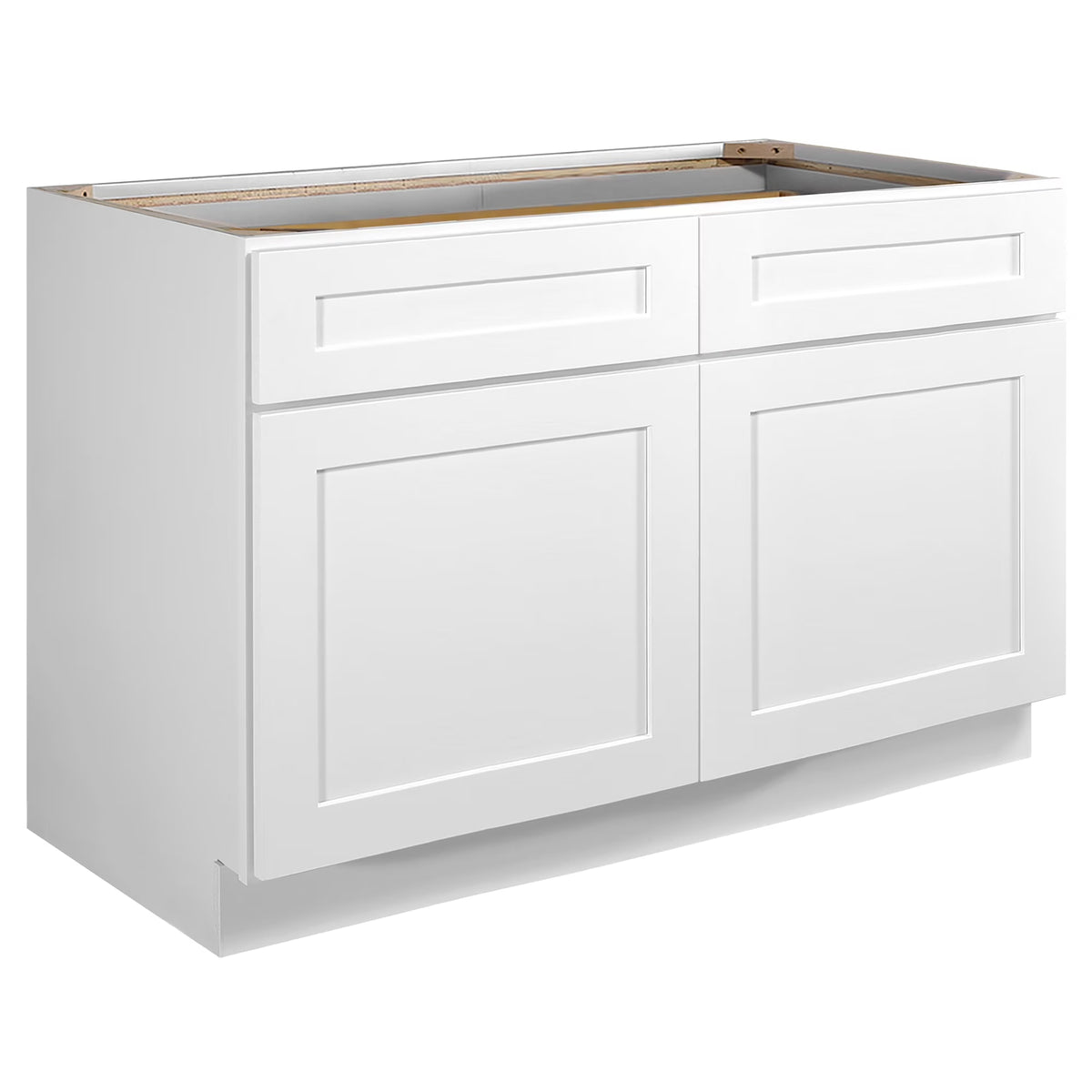 Nouveauté 2026 – Meuble bas de cuisine Design House Brookings , en bois, style Shaker, à 2 portes et 2 tiroirs (48 x 34,5 x 24 po), prêt à assembler, blanc Sherwin Williams