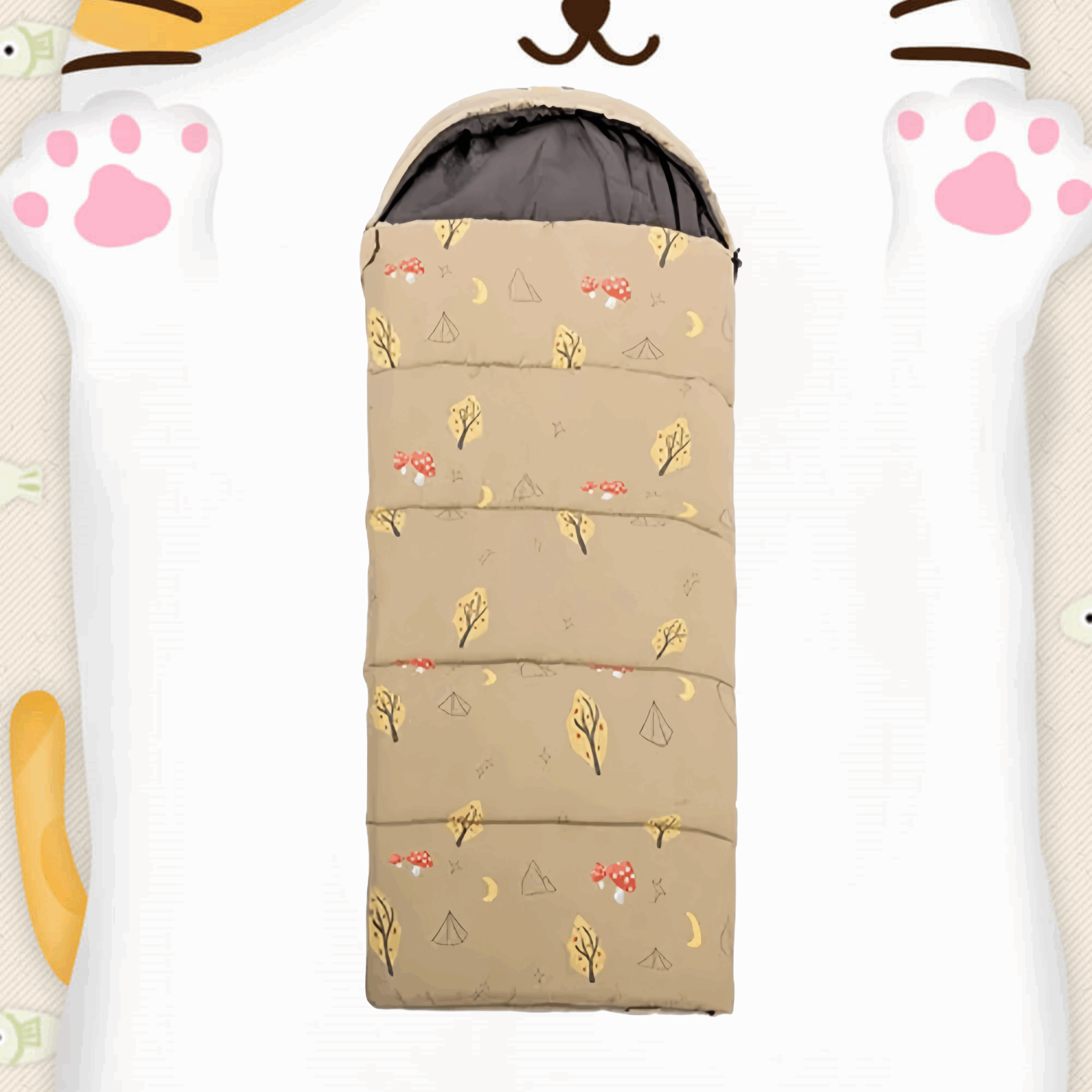 Light Mocha Kids Sleeping Bag