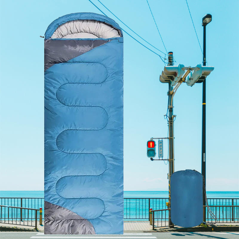 Lake Blue & Gray Adult Sleeping Bag