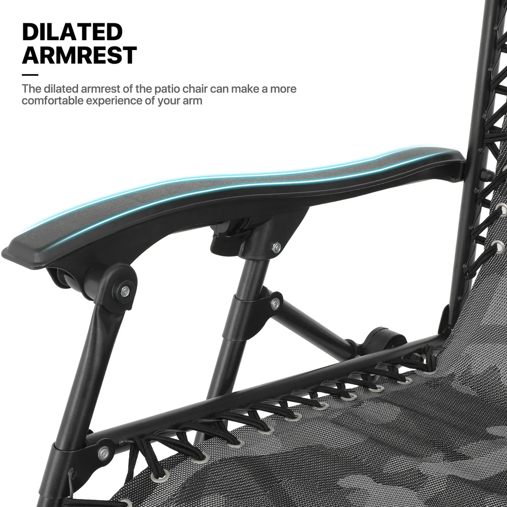 Nouveauté 2026 – Ensemble de 2 chaises MoNiBloom Zero Gravity , fauteuils de plage/terrasse pliables avec auvent et appui-tête, noirs