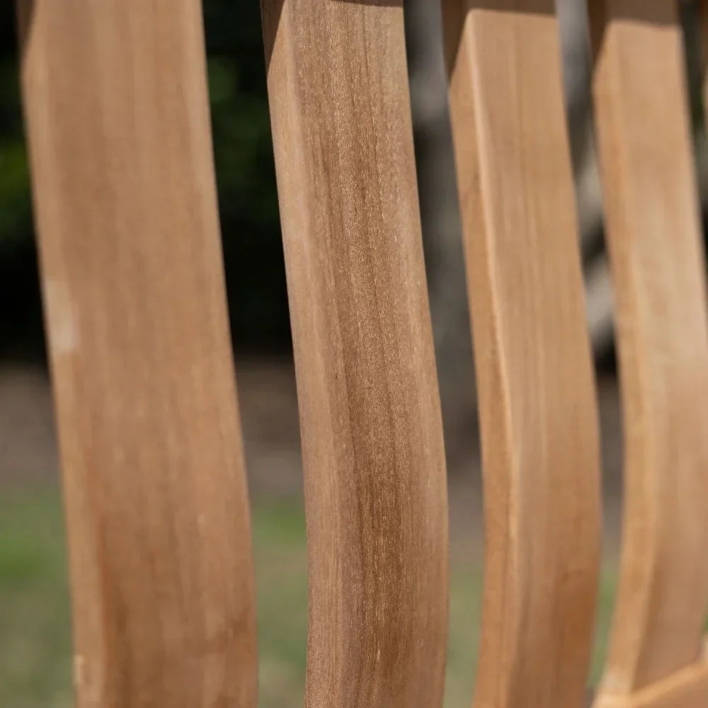 Nouveauté 2026 – Banc Ash & Ember Hawthorne en teck de qualité A de 53 pouces (135 cm), 2 places confortables pour 2 personnes, résistant aux intempéries, mobilier de patio intérieur/extérieur en bois massif avec lattes rapprochées, dossier incurvé e