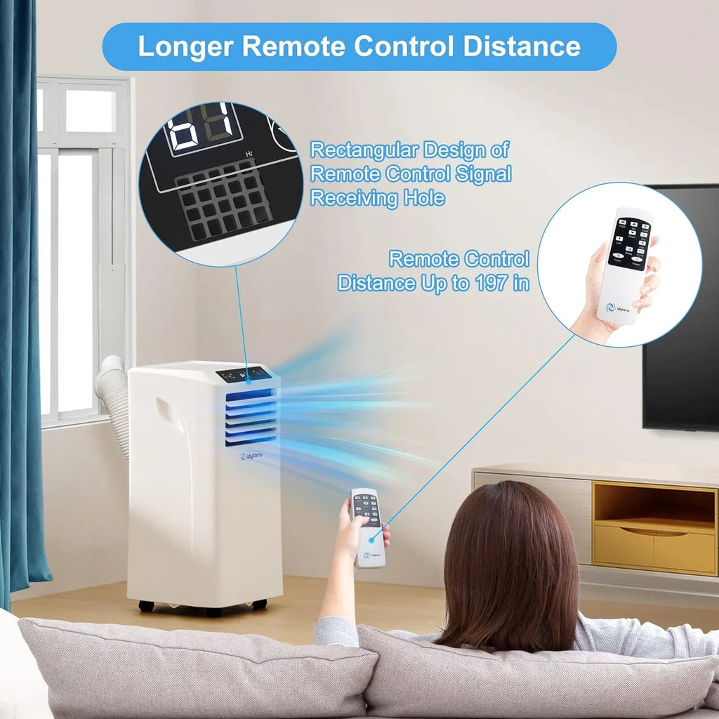 Nouveauté 2026 – Climatiseur portable 3 en 1 (10 000 BTU) avec télécommande Wi-Fi intelligente, déshumidificateur et ventilateur