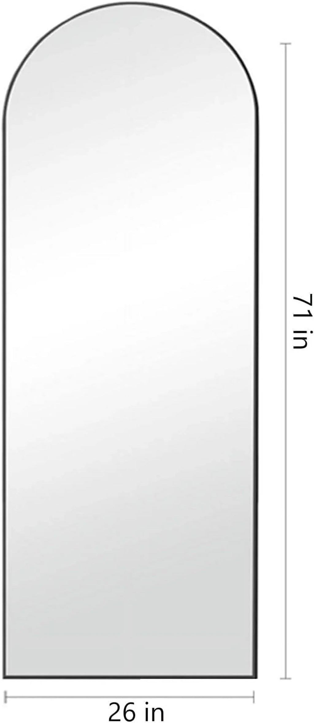 Nouveauté 2026 – Miroir sur pied Arched , grand miroir de corps 180 x 66 cm avec support, doré