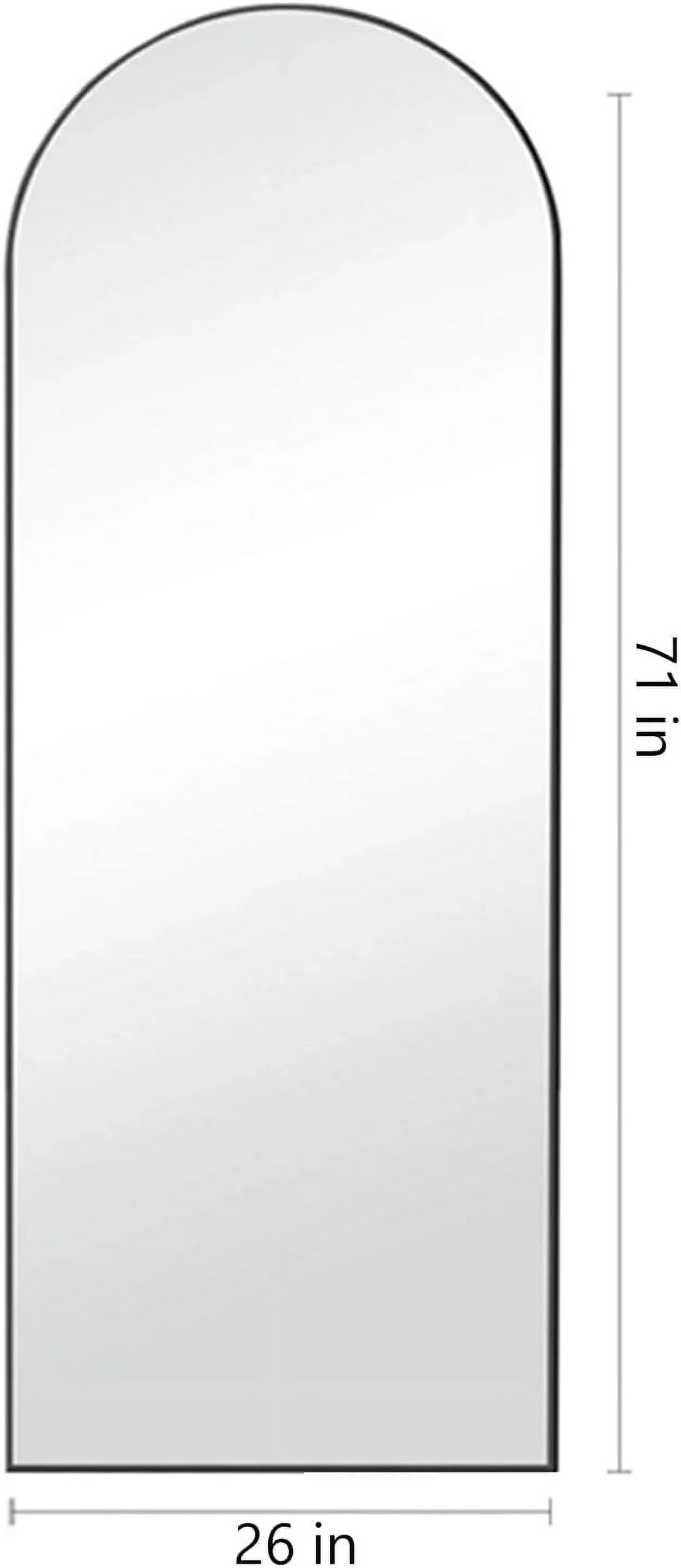Nouveauté 2026 – Miroir sur pied Arched , grand miroir de corps 180 x 66 cm avec support, doré