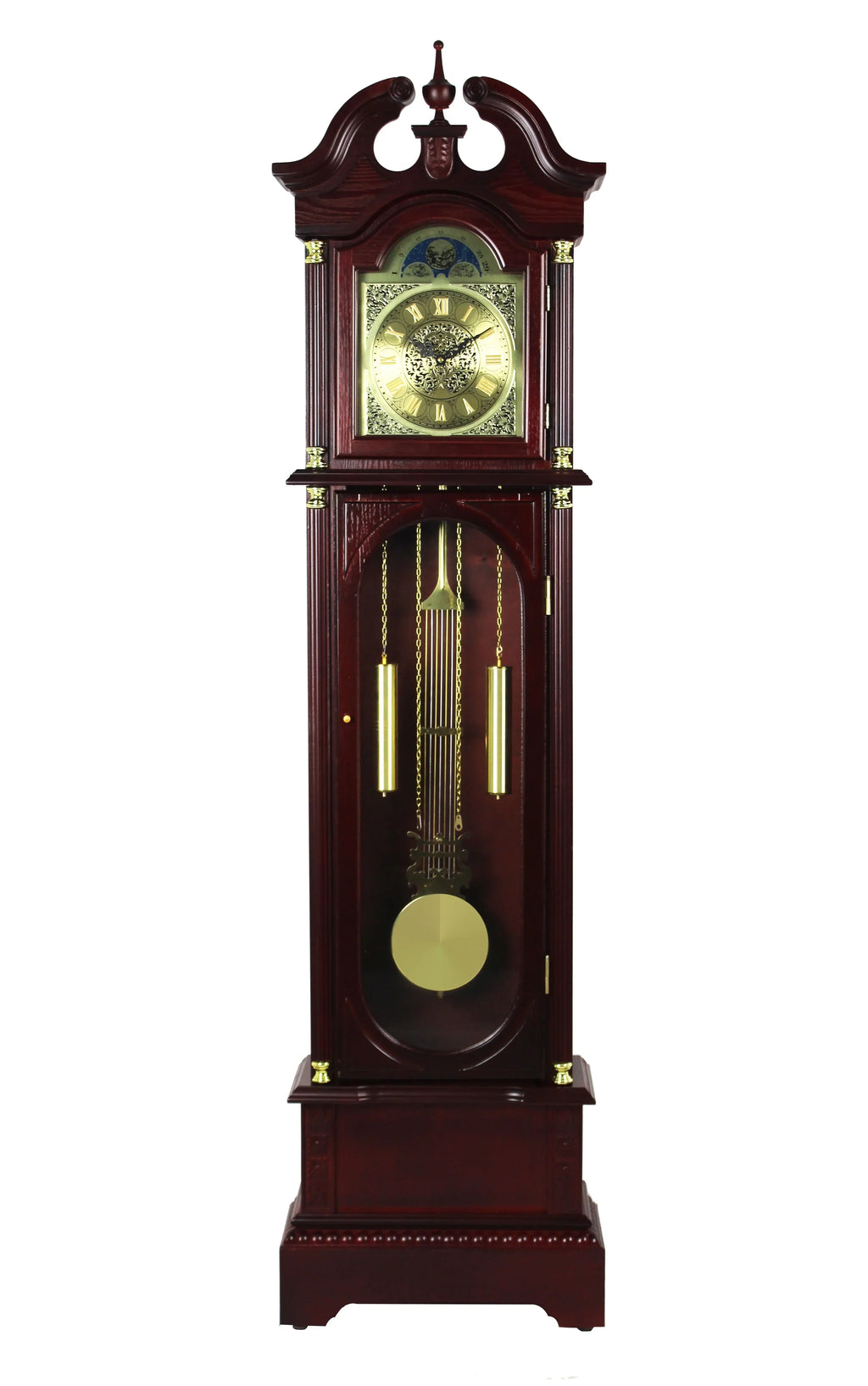 Nouveauté 2026 – Horloge grand-père sur pied 72" (183 cm) finition cerisier, année