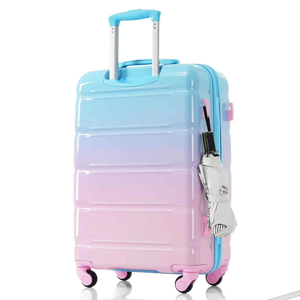 Nouveauté 2026 – Ensemble de 3 valises PAPROOS (51/61/71 cm), valise rigide légère avec port USB et crochets latéraux, bagage de voyage avec serrure TSA, valise à roulettes rigide pour l'école et les voyages, rose
