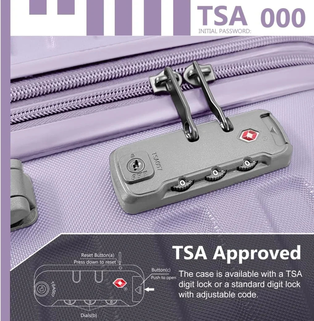 Nouveauté 2026 – Ensemble de 6 valises rigides comprenant des valises extensibles à roulettes pivotantes avec serrure TSA, 25 % de capacité supplémentaire, un sac de voyage et une trousse de toilette, valises en ABS crème